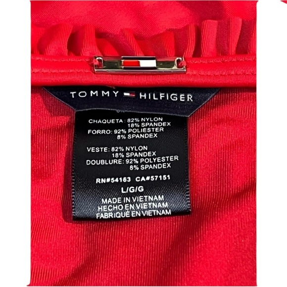 Tommy Hilfiger Swim Bottoms, Ruffled trim,  High-Waist, Color Red, Large, NWOT - Picture 6 of 6